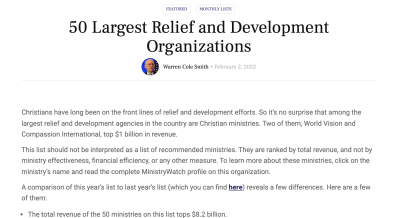 50 Largest Relief and Development Organizations