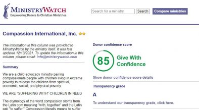 MinistryWatch Introduces “Donor Confidence Score”