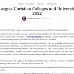 50 Largest Christian Colleges and Universities--2022