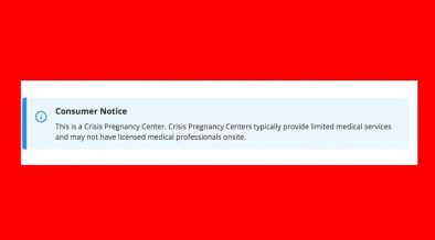 Yelp Labels Pregnancy Resource Centers with Consumer Notice